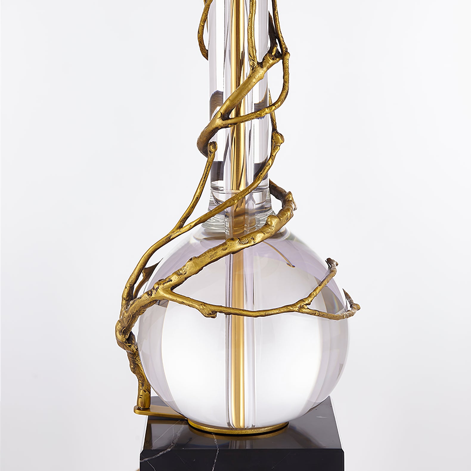Lora contemporary table lamp sculptural twig design with dual socket functionality professional styling