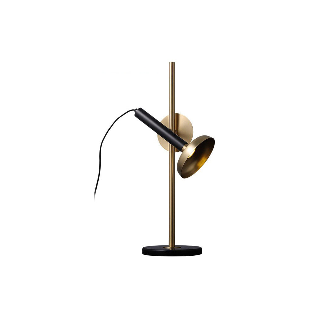 Marquina contemporary table lamp - marble and metal construction studio quality