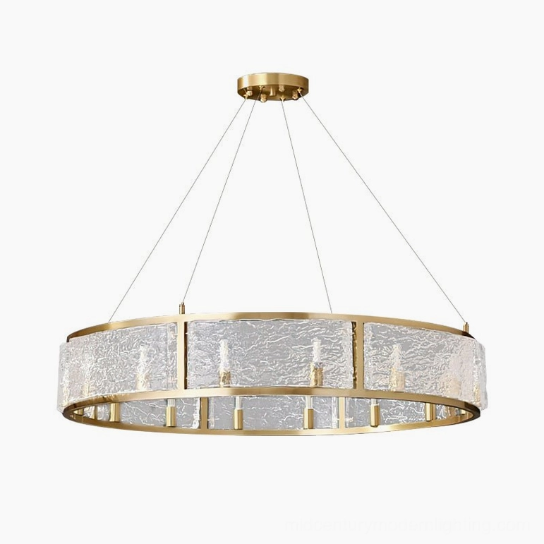 16-head drum chandelier 33.9 inches diameter brass ring large format pendant