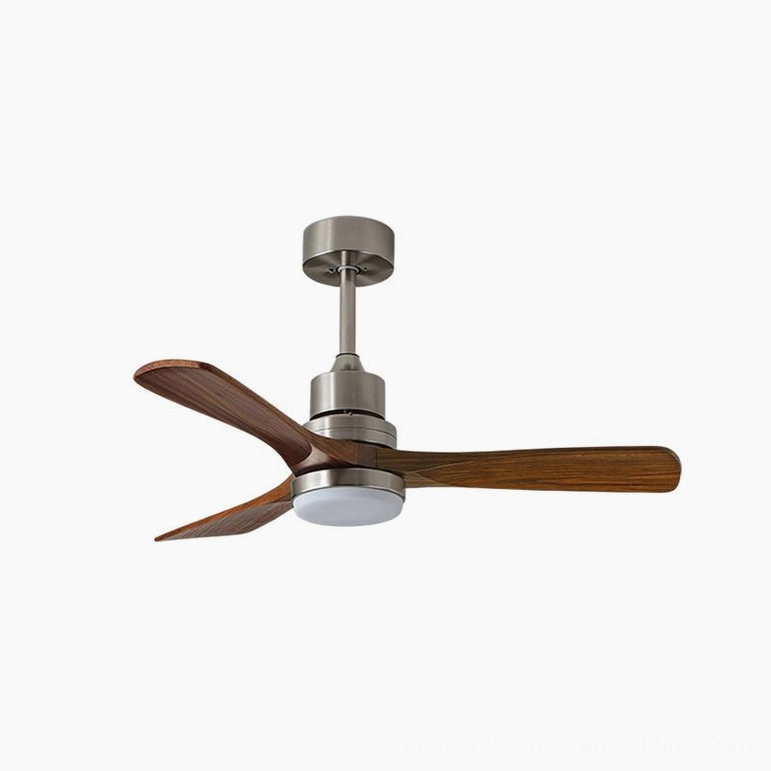 36-inch diameter modern DC motor ceiling fan light with integrated LED, compact size for home offices and small bedrooms