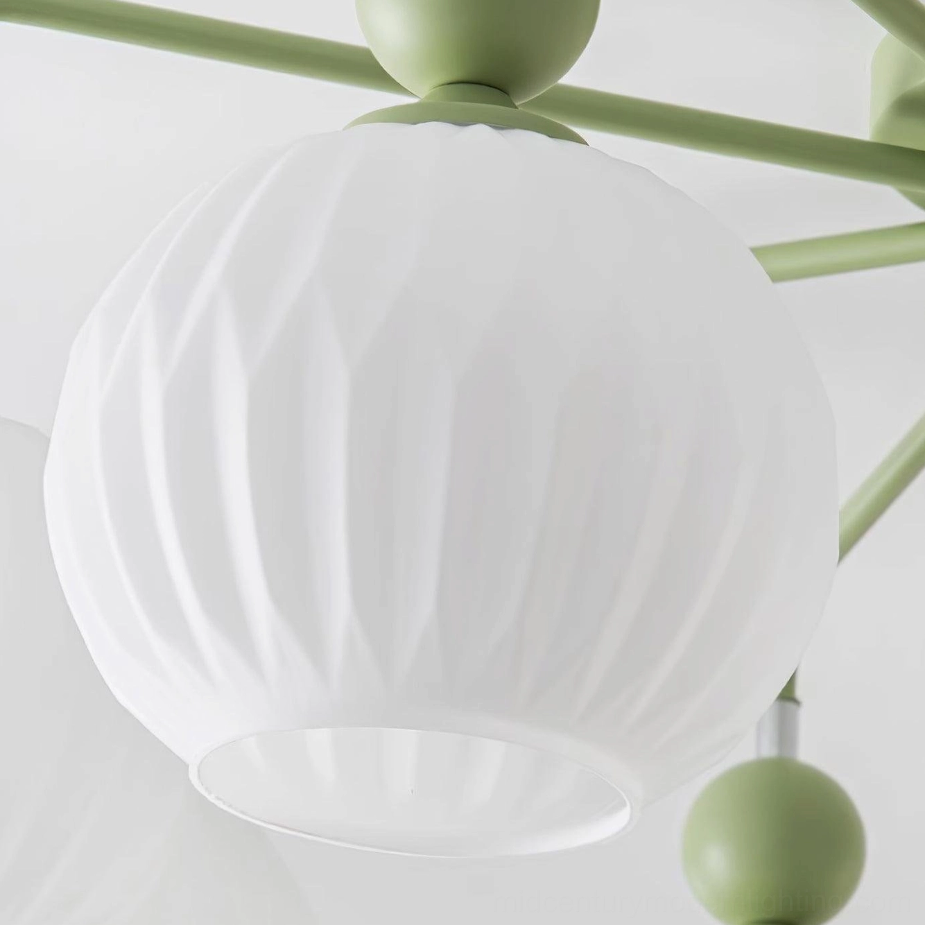 4-head mid-century modern ceiling light fixture in cozy interior space