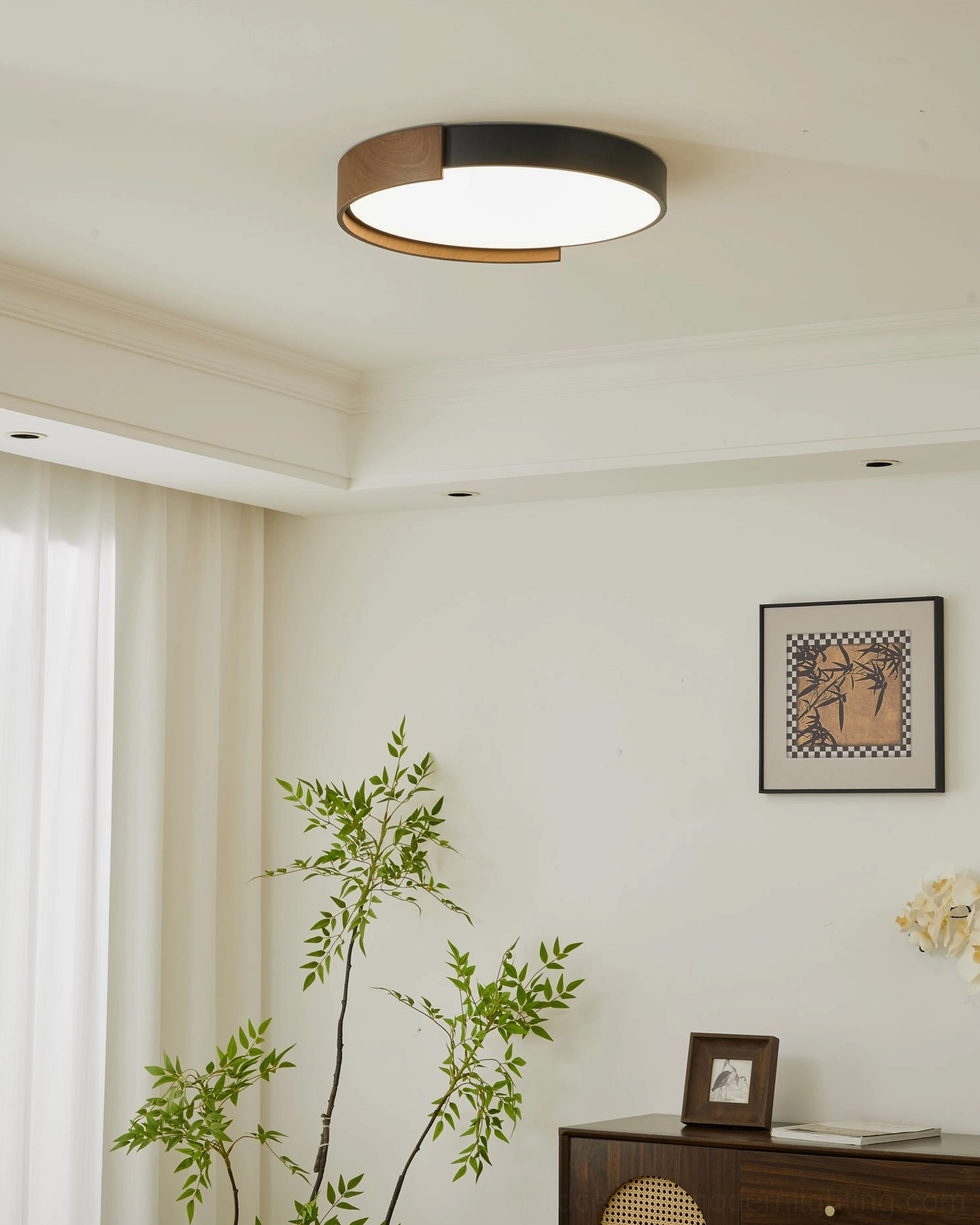 80cm large diameter scandinavian flush mount ceiling light living room