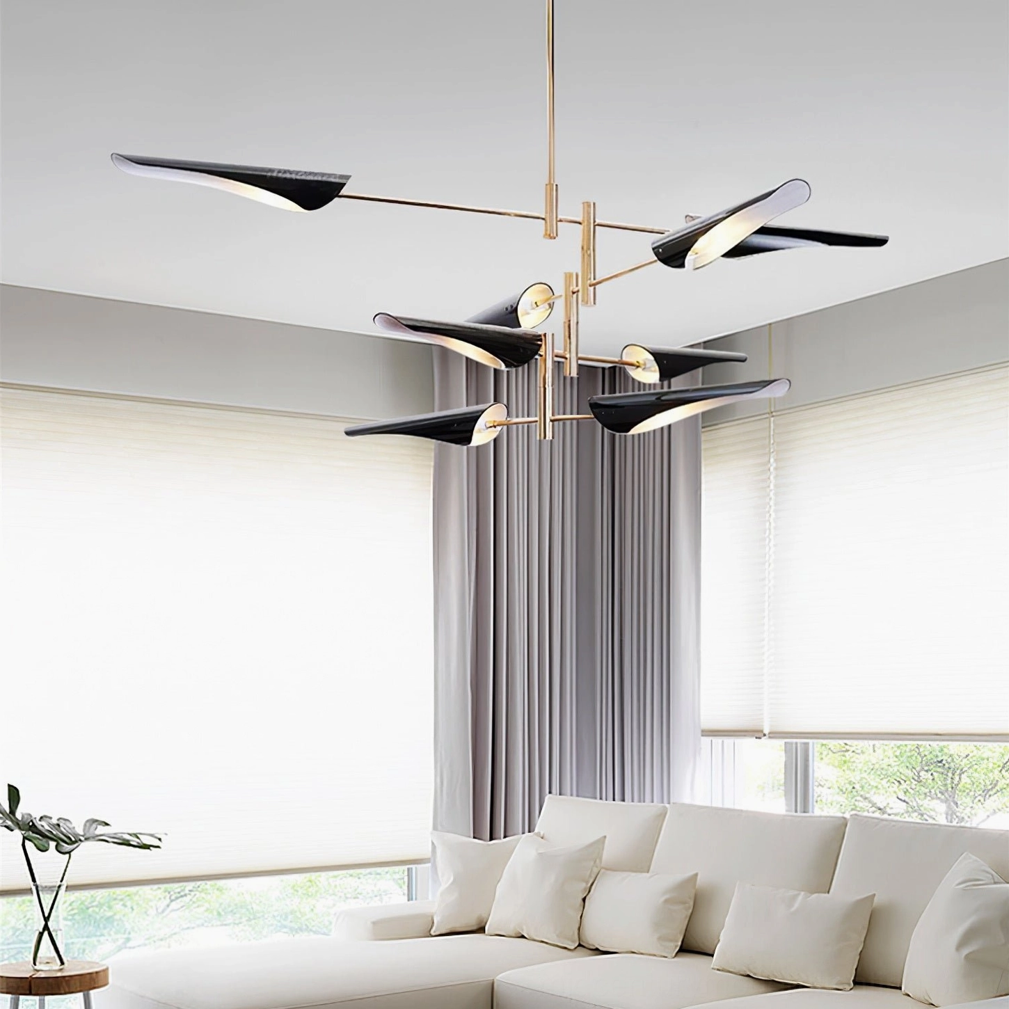 Abelon chandelier articulated lamp head mechanism showing adjustable arm joint construction