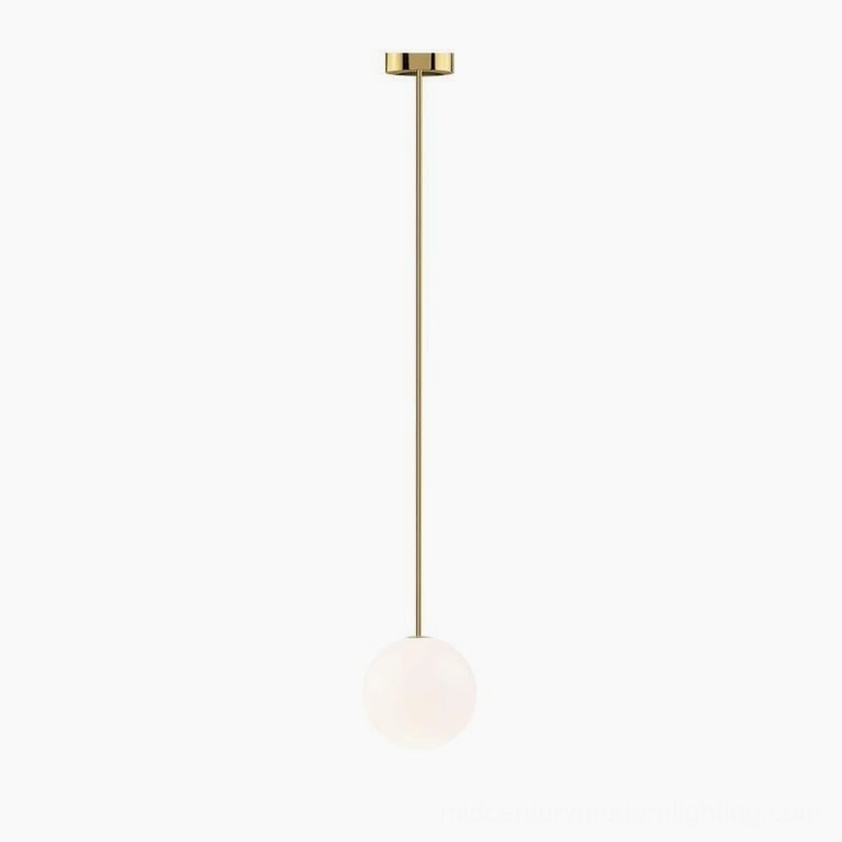 Brass globe pendant light adjustable suspension rod lengths 100cm 150cm 200cm options