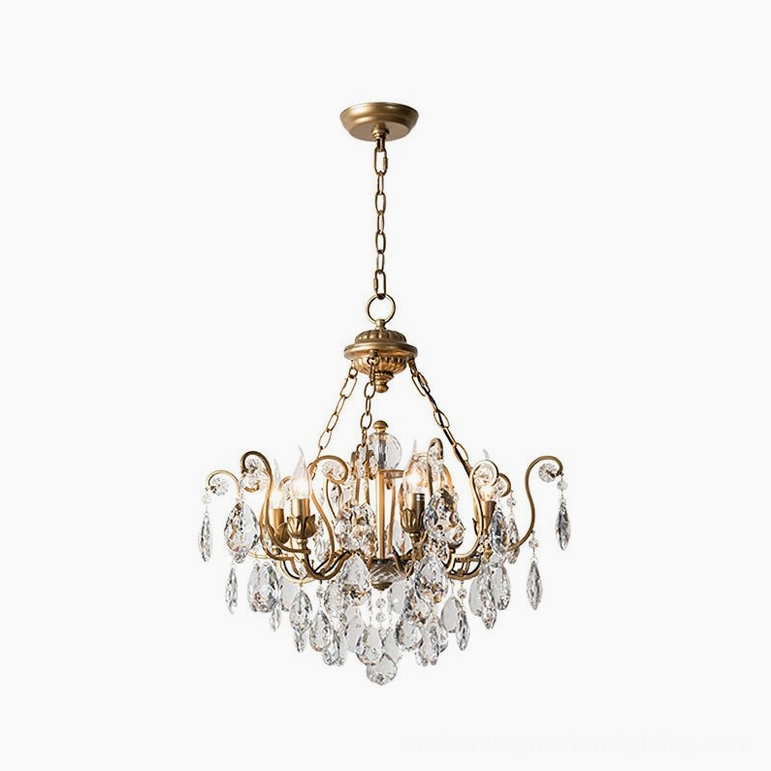 Aeliana Crystal Chandelier 6-head black finish option demonstrating elegant contrast and modern luxury aesthetic