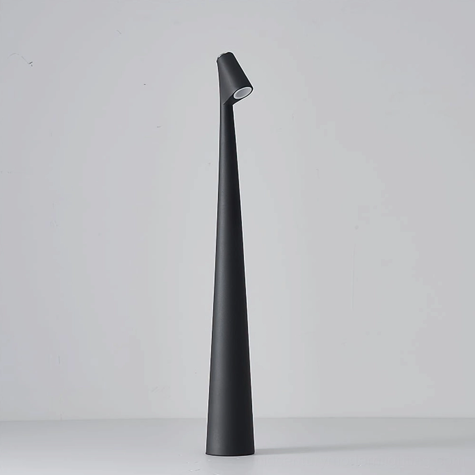 Africa cordless table lamp, black matte finish, bedside accent lighting