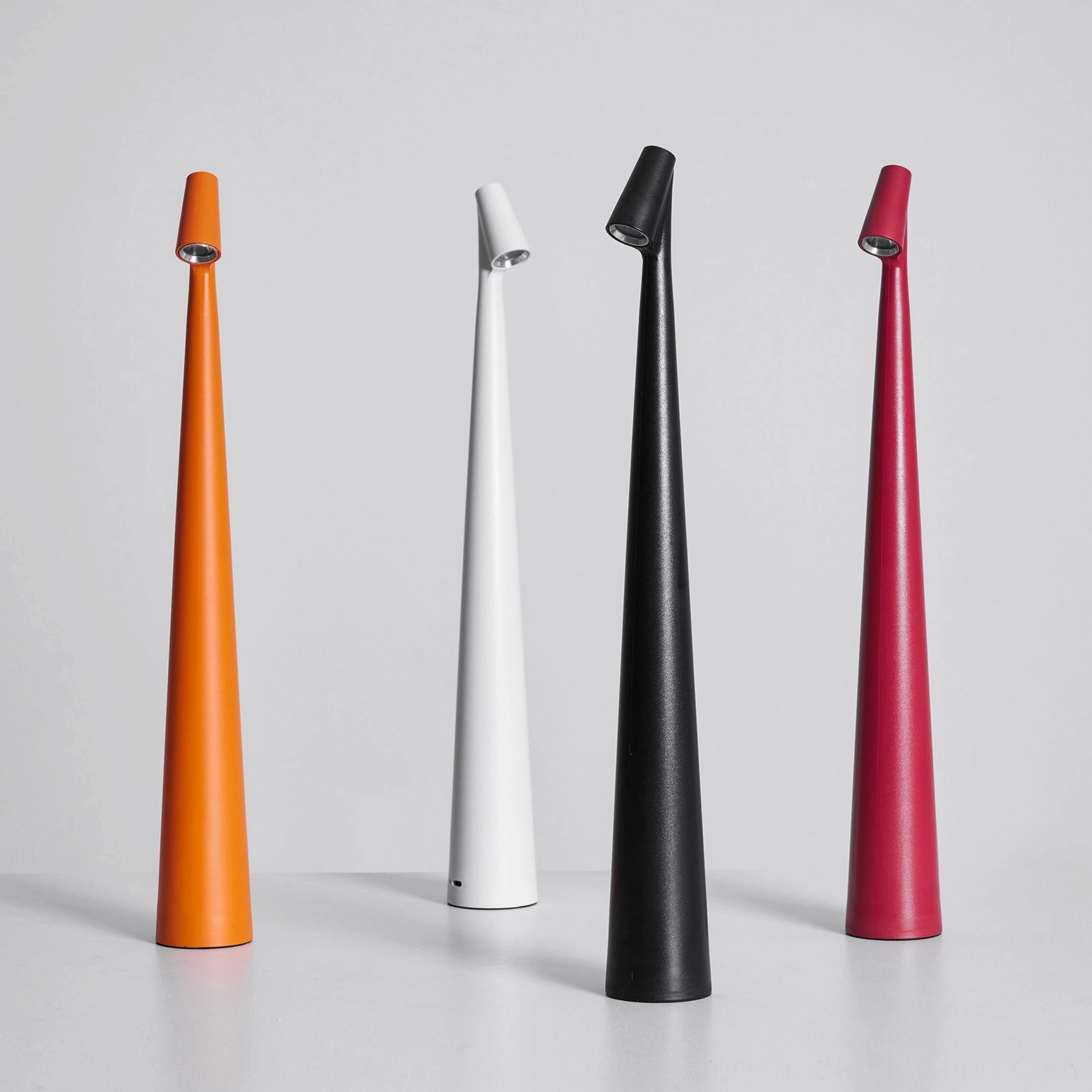 Africa battery-powered table lamp product display, multiple angle views