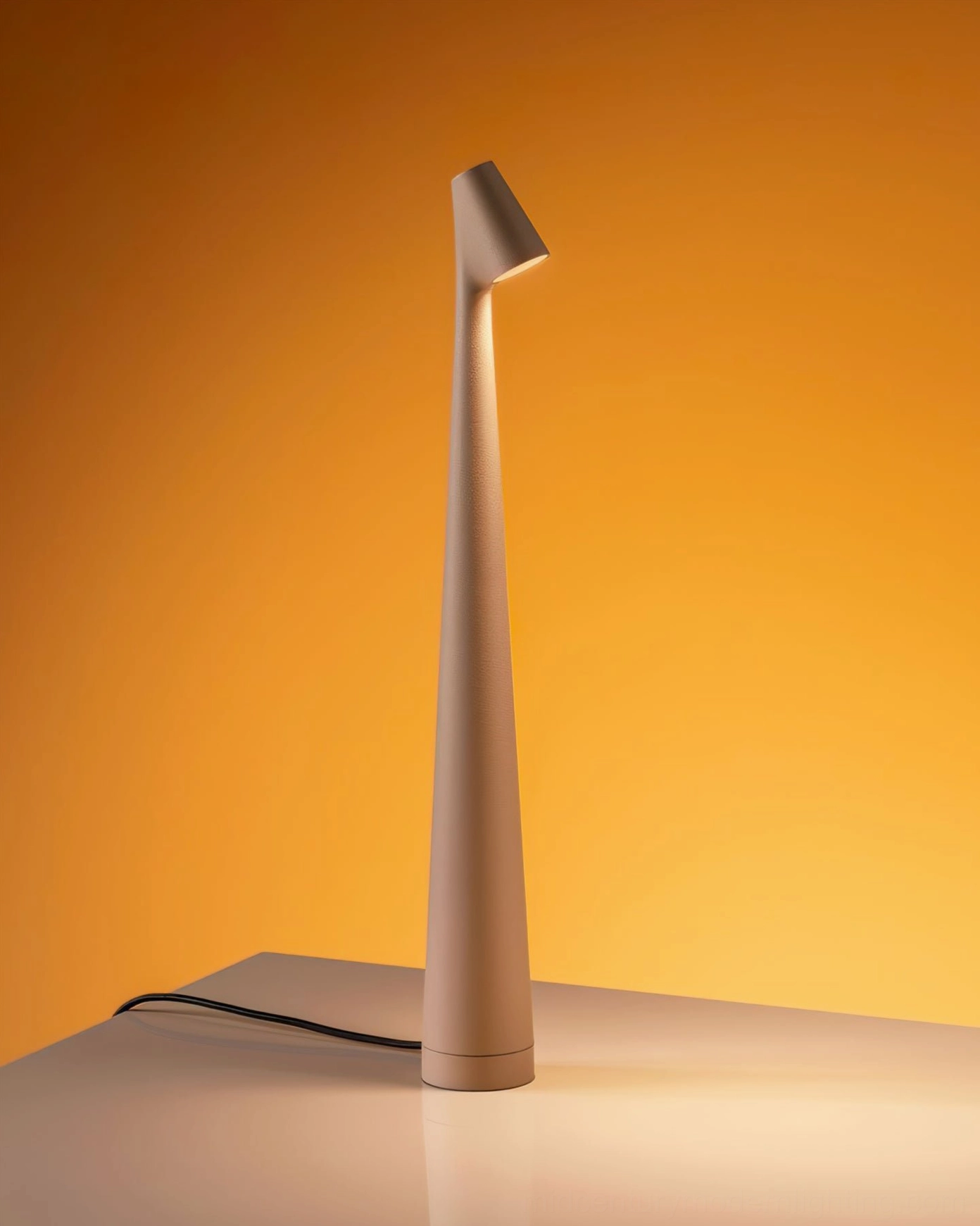 Africa cordless table lamp, matte finish, tabletop accent light demonstration