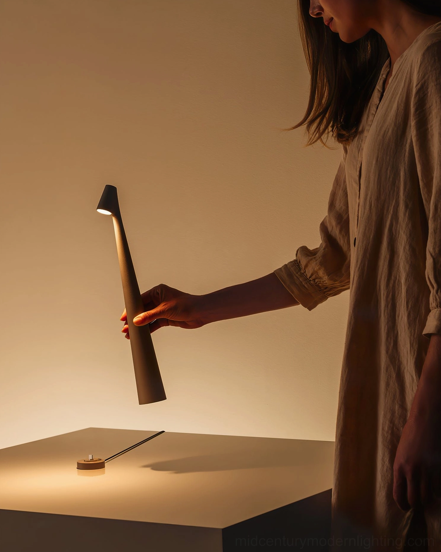 Africa touchscreen portable table lamp in interior styling context