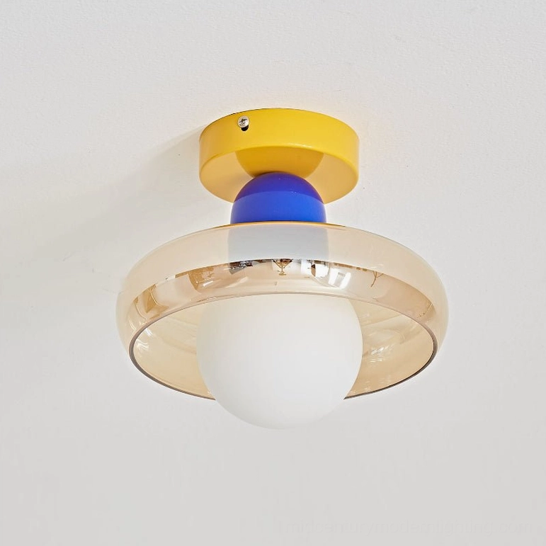 Alabax multicolor ceiling light - cognac, blue and yellow variants