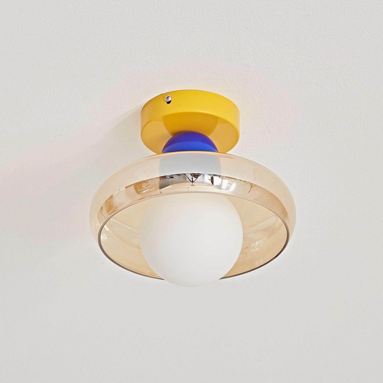 Alabax mid-century modern ceiling light fixture technical detail view