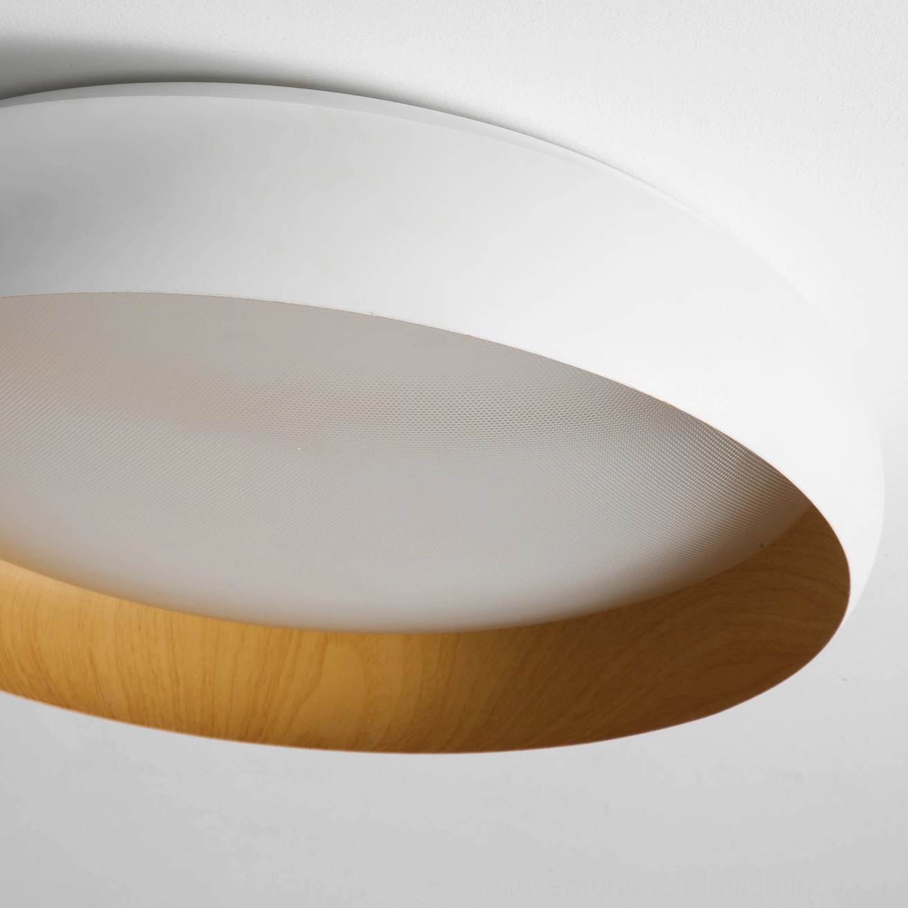 Contemporary minimalist flush mount Alamus ceiling light installation demonstration