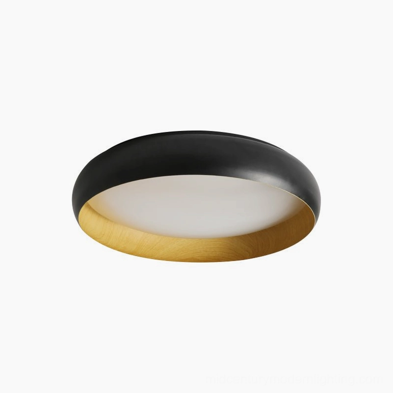 Alamus ceiling light wood color and black finish variant with triac dimming capability