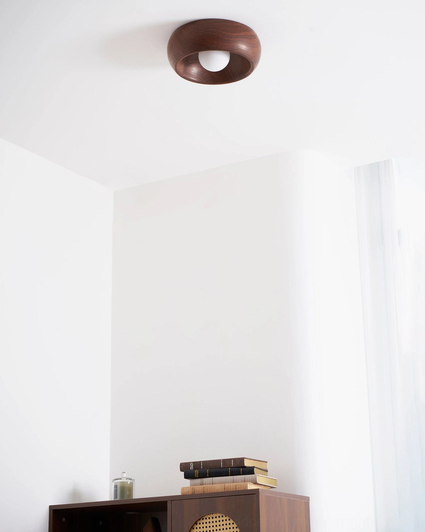 Alana ceiling lamp wood finish options for contemporary and mid-century modern interiors