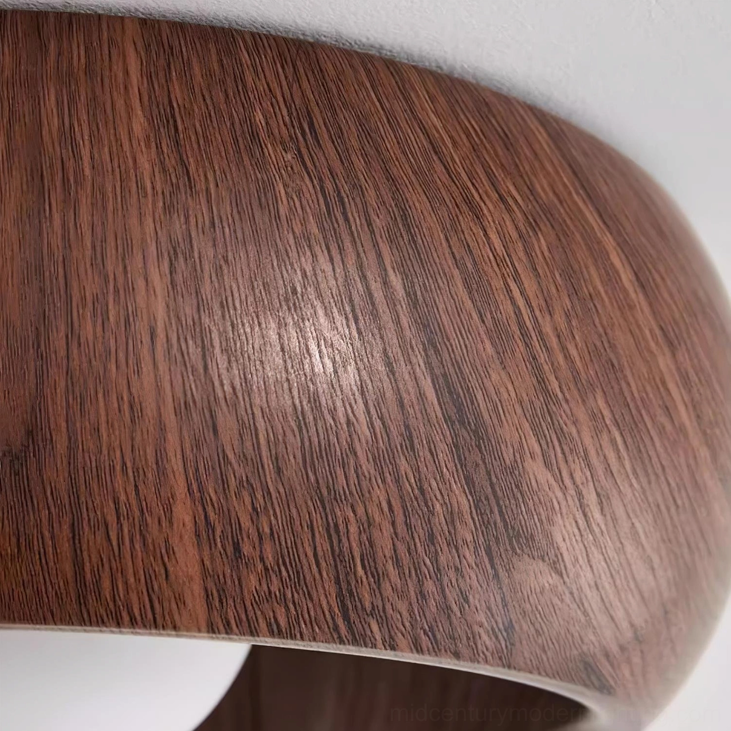 Alana wood grain ceiling light in contemporary minimalist interior setting