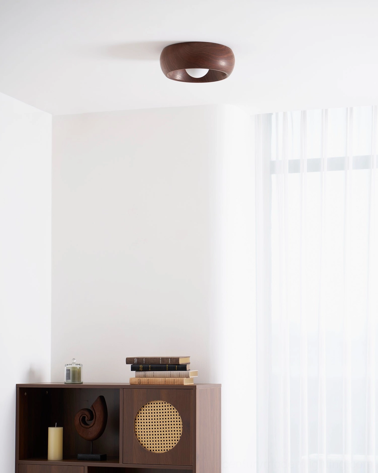 Alana Nordic ceiling light with natural materials and honest minimalist form