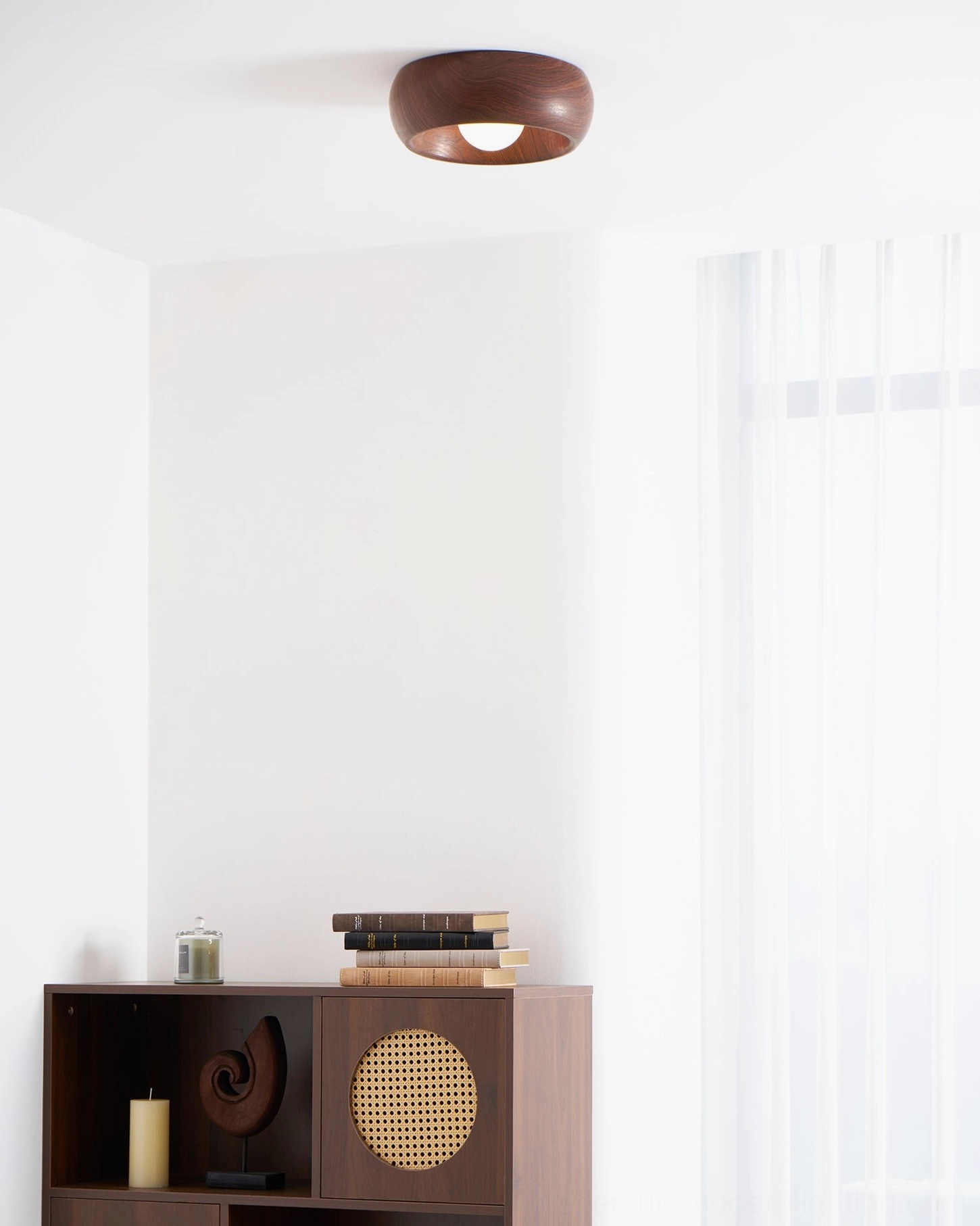 Alana wood ceiling light triac dimming option for flexible ambient and task lighting
