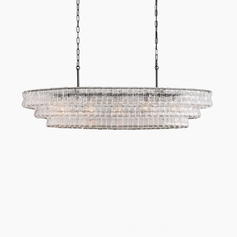 Albano glass chandelier bohemian maximalist space, emerald green over eclectic vintage styling