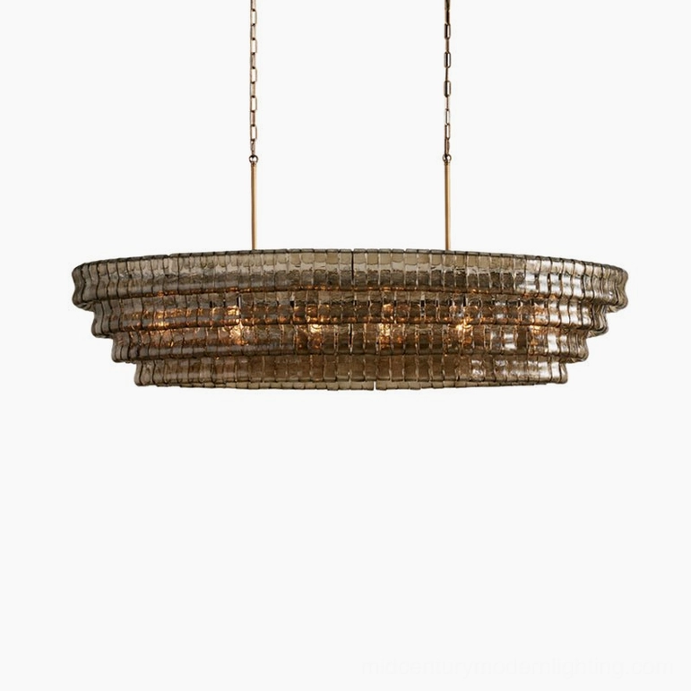 Albano tiered glass chandelier care and maintenance, dust-friendly art glass design aging with patina