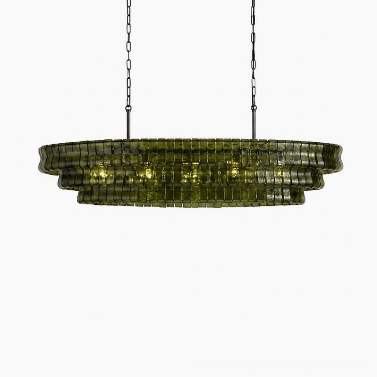 Albano glass chandelier E12/E14 socket detail, candelabra base compatible with LED and Edison bulbs