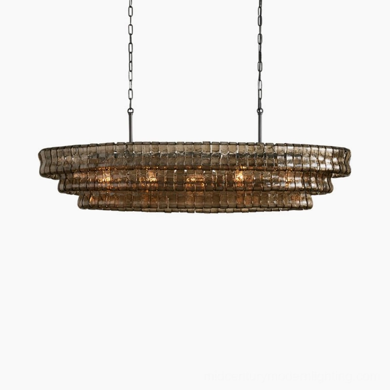 Albano chandelier Scandinavian minimalism pairing, clear glass over geometric modern interiors