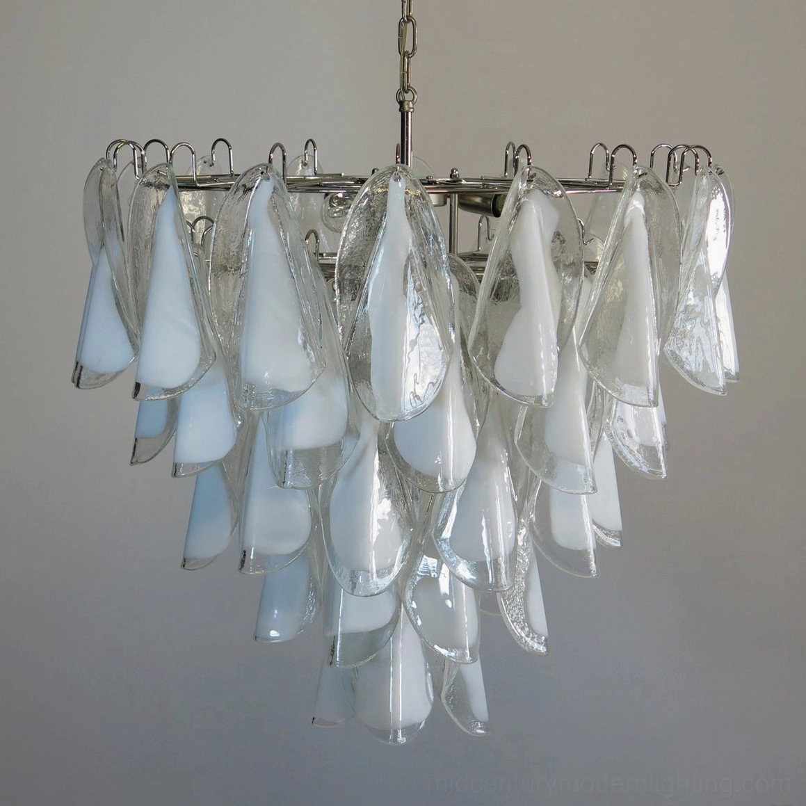 Aletta chandelier artistic petal composition hand-blown glass craftsmanship detail