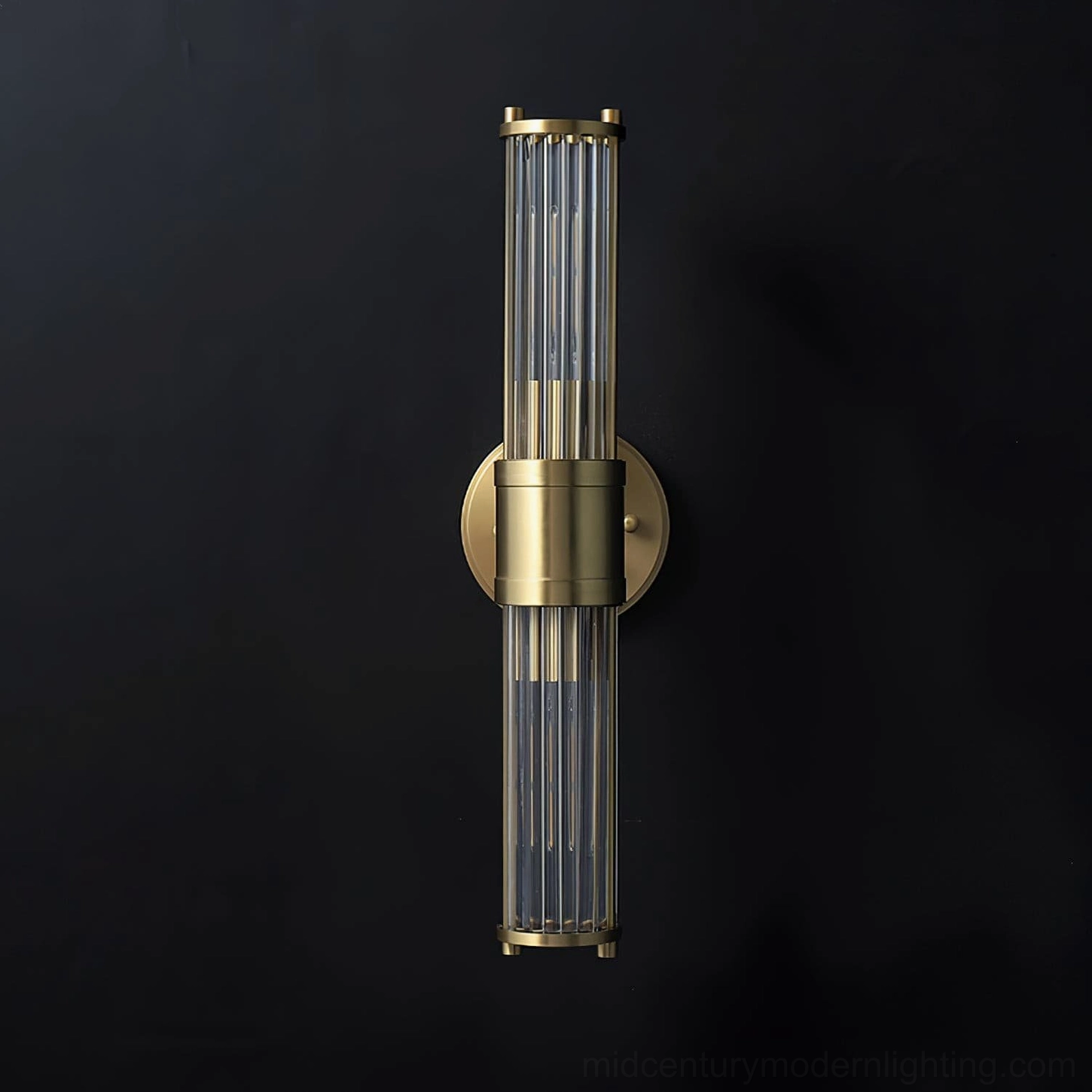 Allen double-head sconce configuration showing adjustable vertical and horizontal orientation