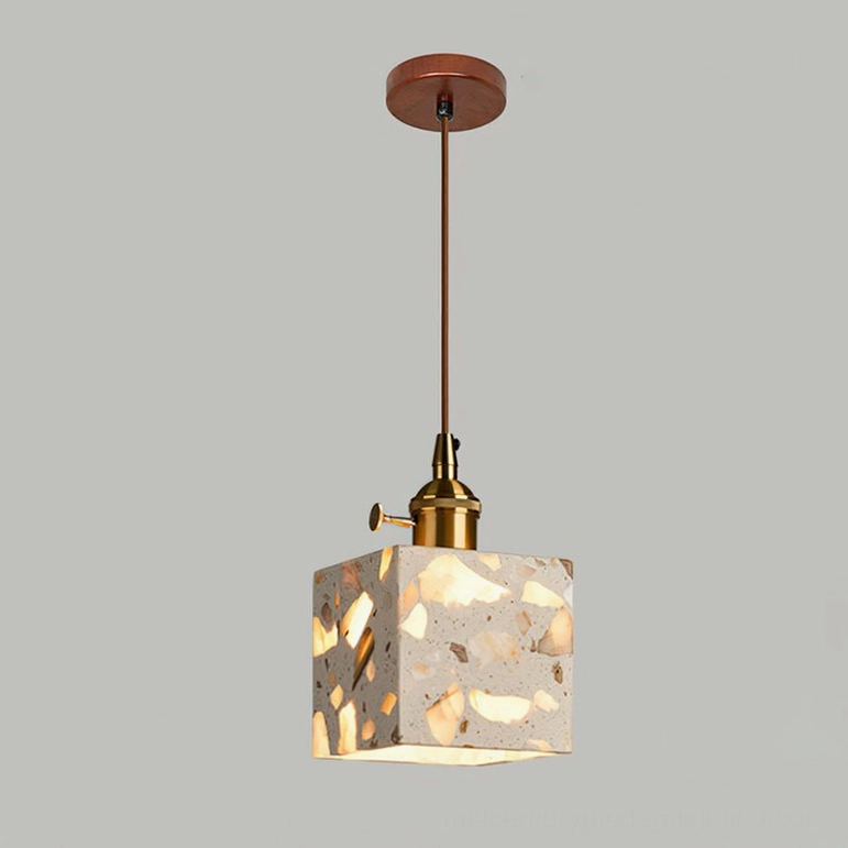 Alvaro pendant Model D versatile size terrazzo shade suitable for bedside or entry cluster
