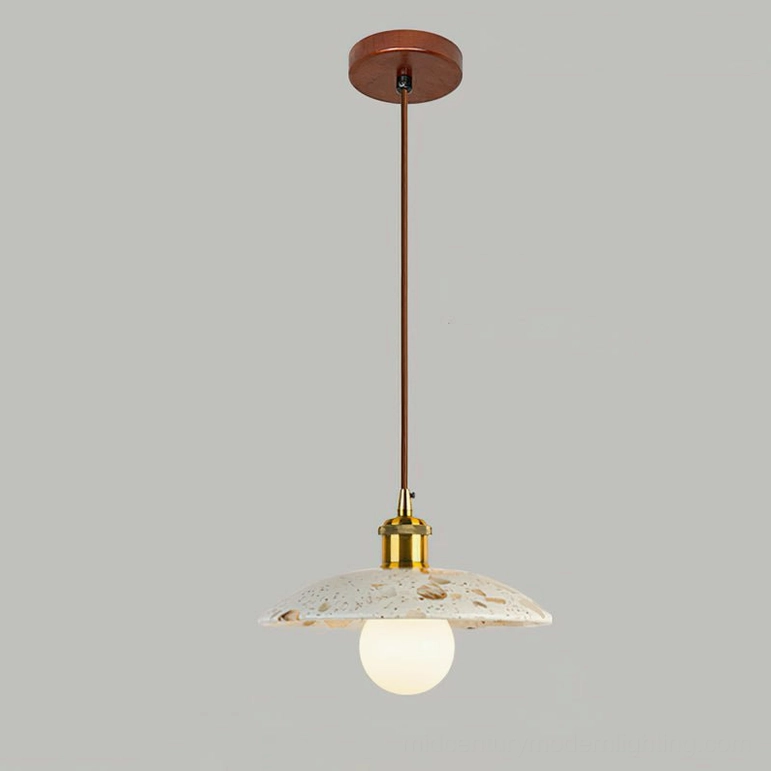 Alvaro large pendant Model I wide terrazzo shade for kitchen islands and dining focus