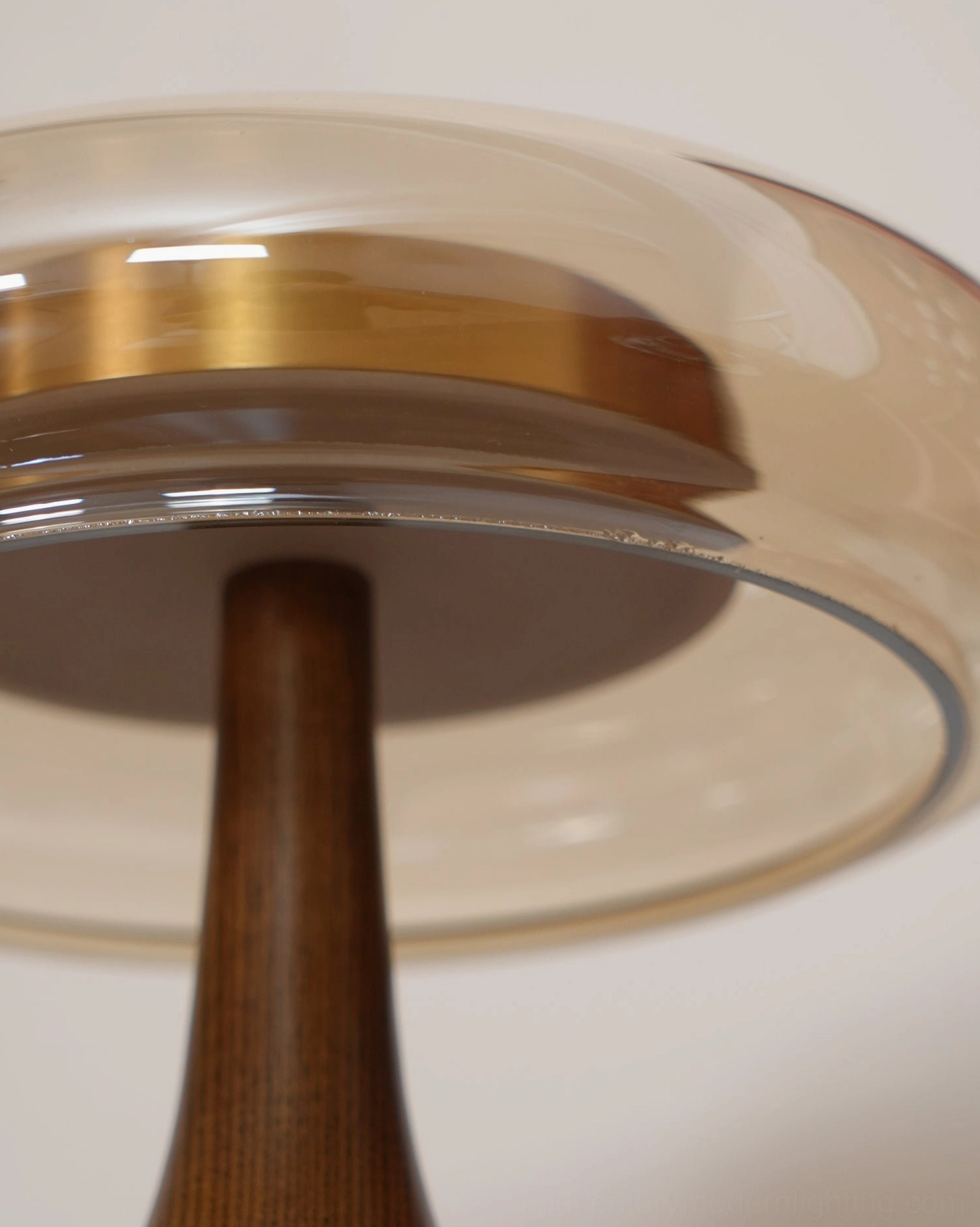 Andi Glass Table Lamp showing push-button control cord and fabric cable