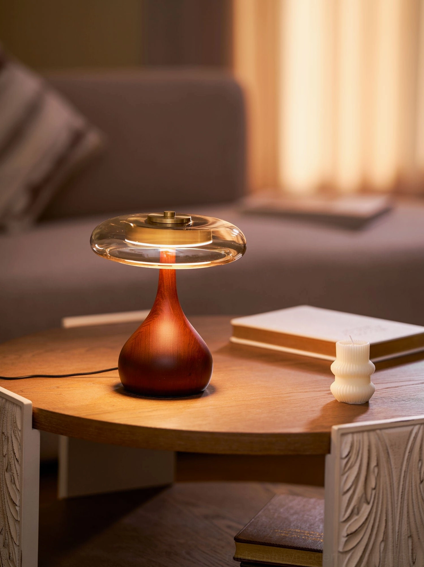 Andi table lamp with regional electrical specifications and certifications