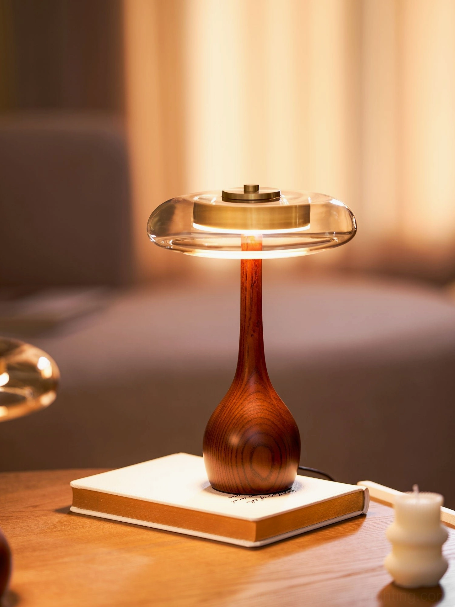 Andi Glass Table Lamp genuine mid-century modern design authenticity