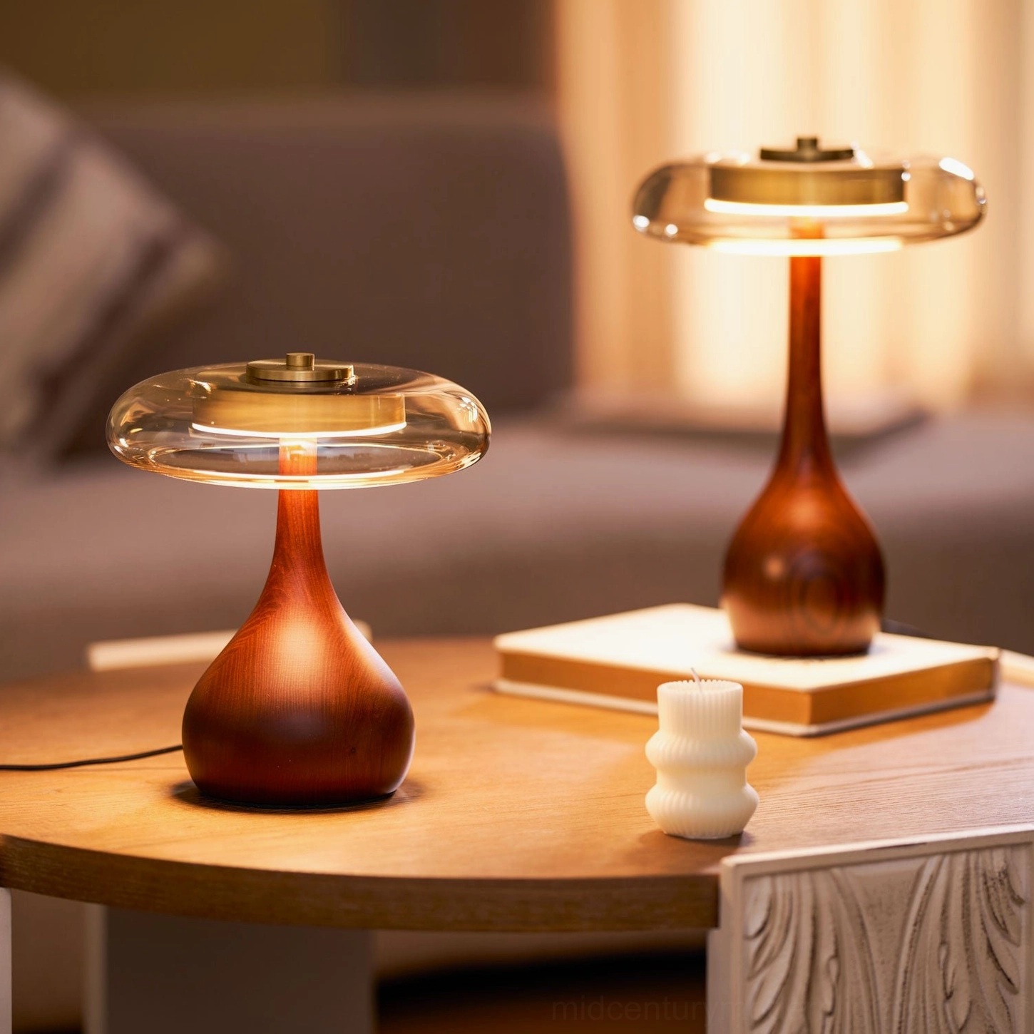 Andi mid-century modern table lamp versatile home décor placement options