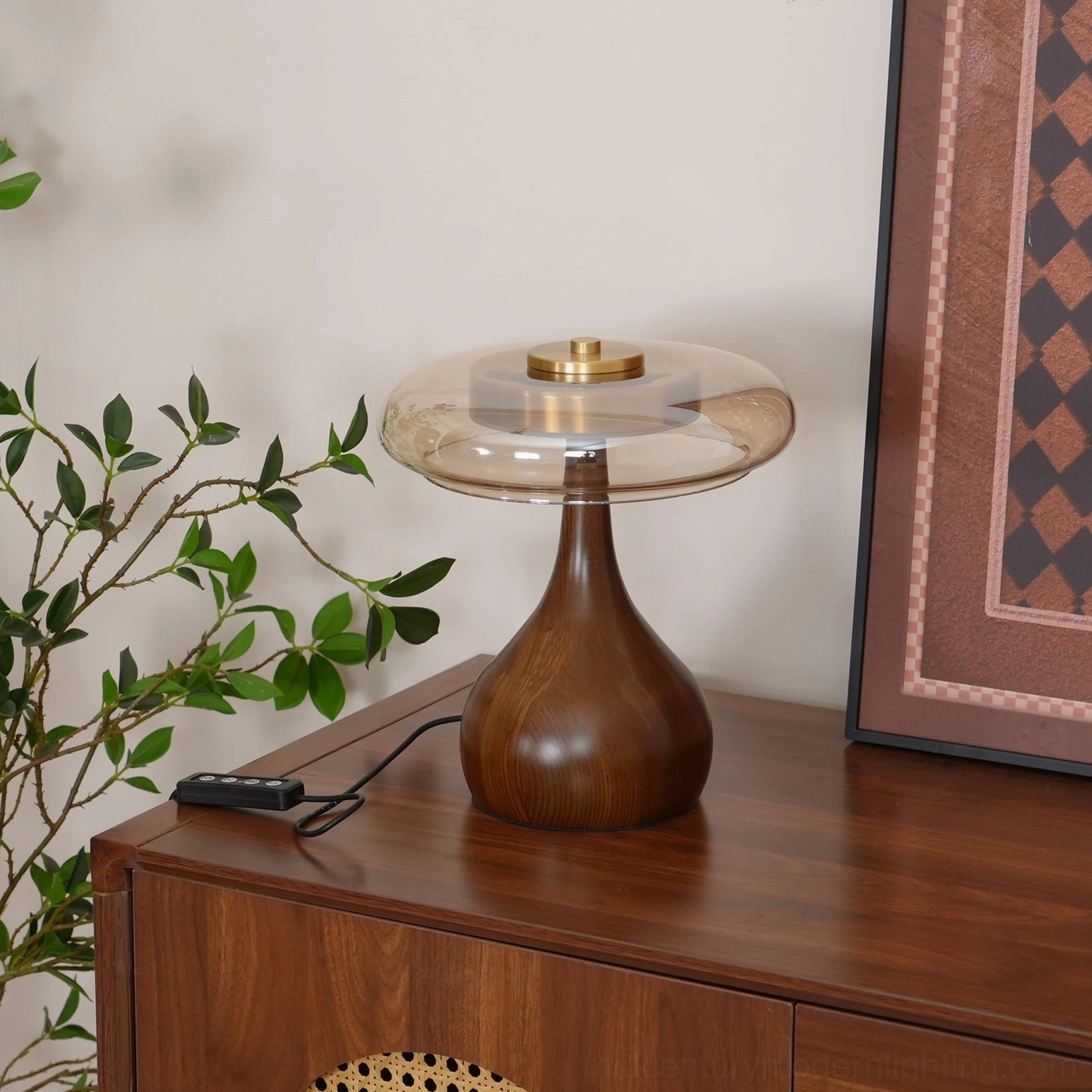 Andi table lamp tall variant height comparison with interior styling