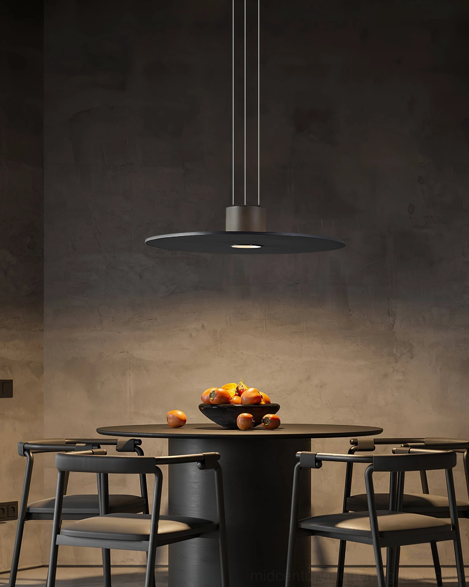 Andromeda disc pendant luxury dining room warm lighting contemporary home decor