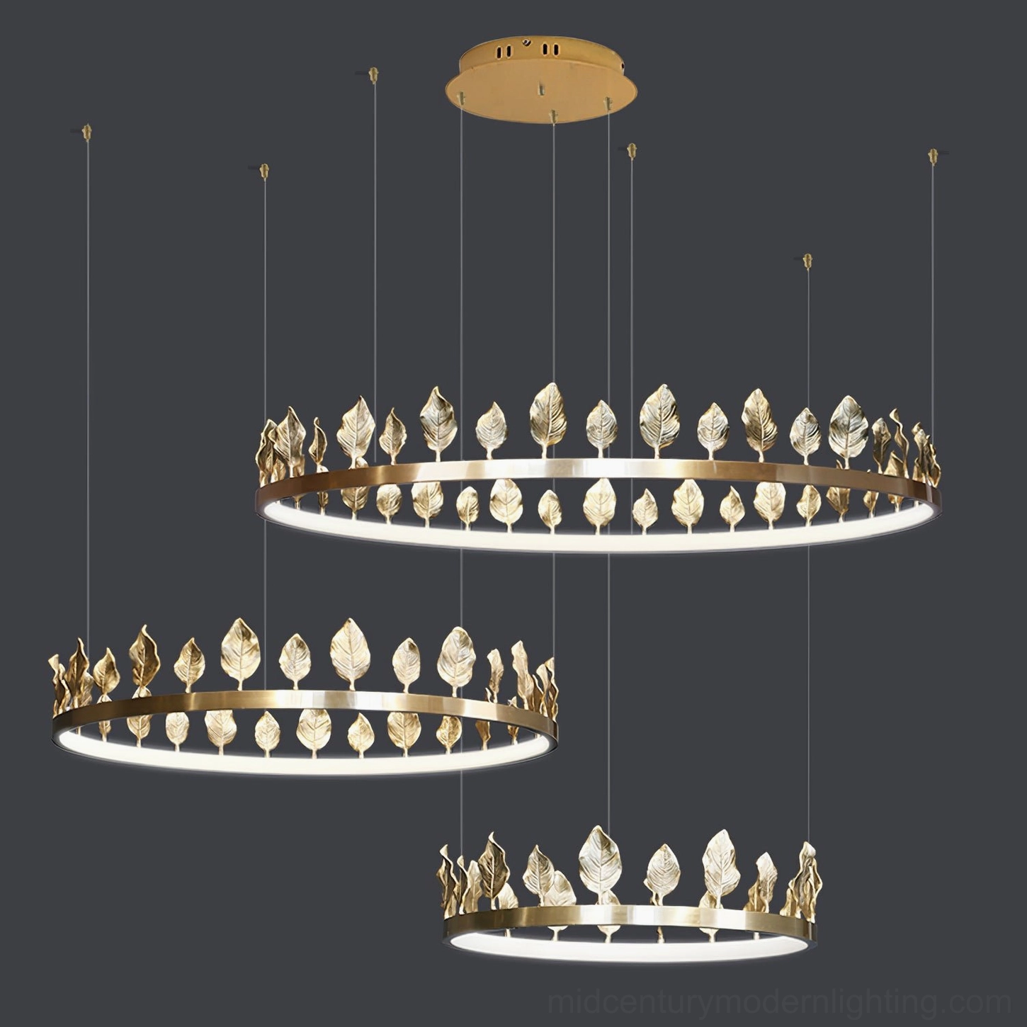 Anello compact and medium size options showing versatile diameter range for different rooms
