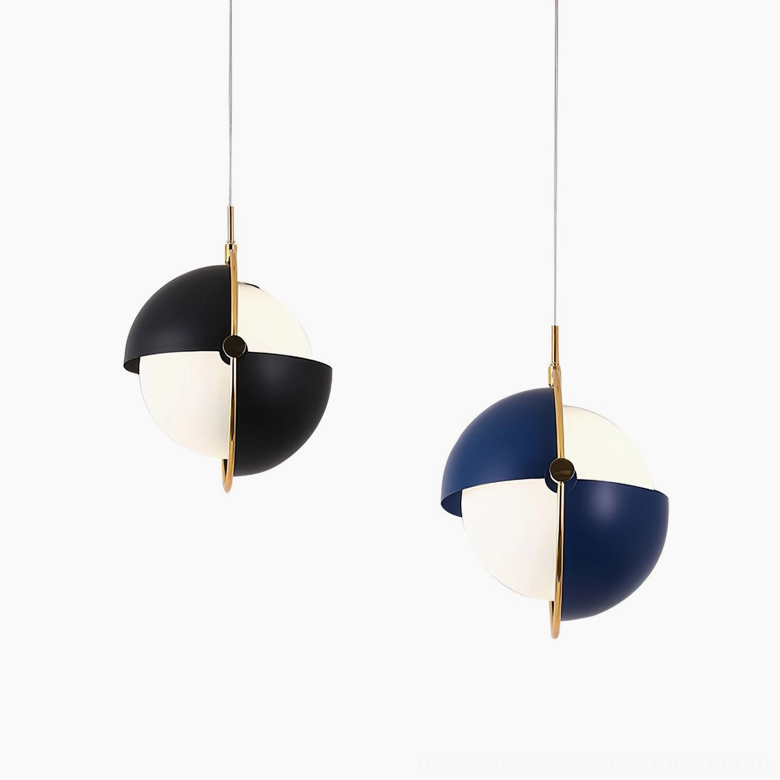Anix pendant lamp with hemispherical rotating mechanism displayed in product photography