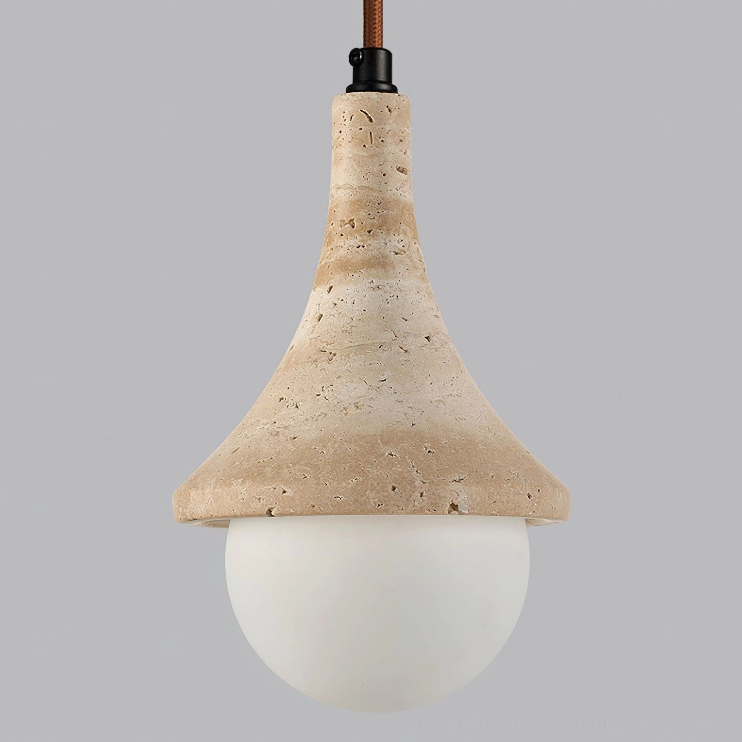 Annadel pendant light full body view showing suspension cord and complete fixture design
