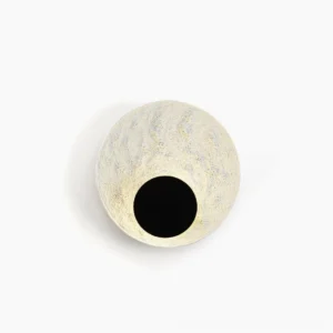 Apollo lunar wall lamp compact 30cm diameter top-down front view textured black-white finish studio
