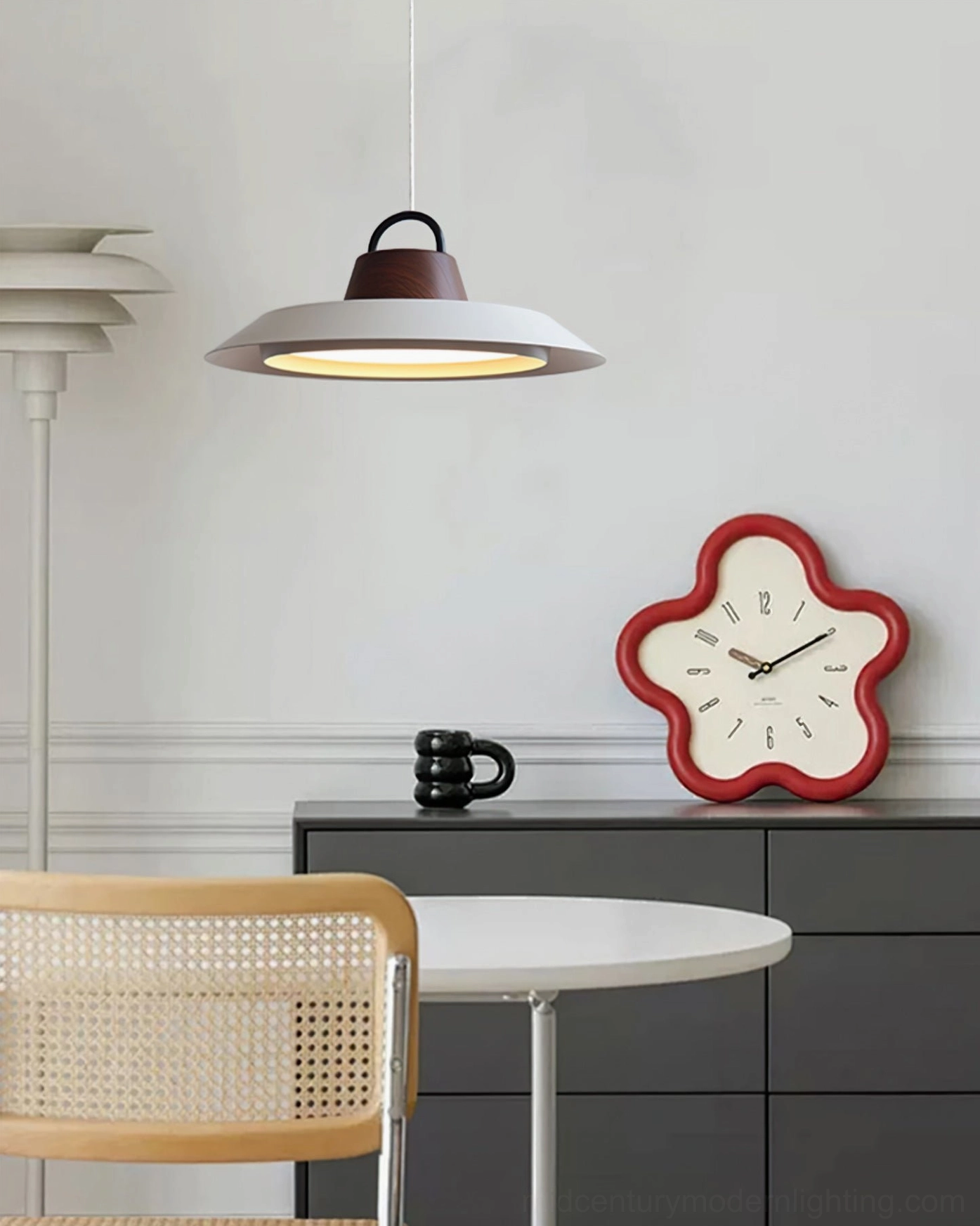 Size comparison of Arenal pendant available in 40cm and 50cm diameter options