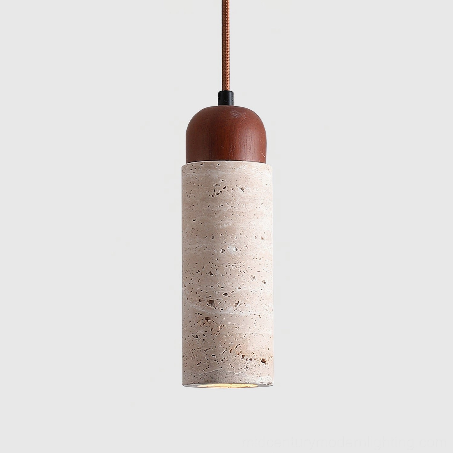 Arlene travertine stone pendant lamp geological formation and natural material authenticity