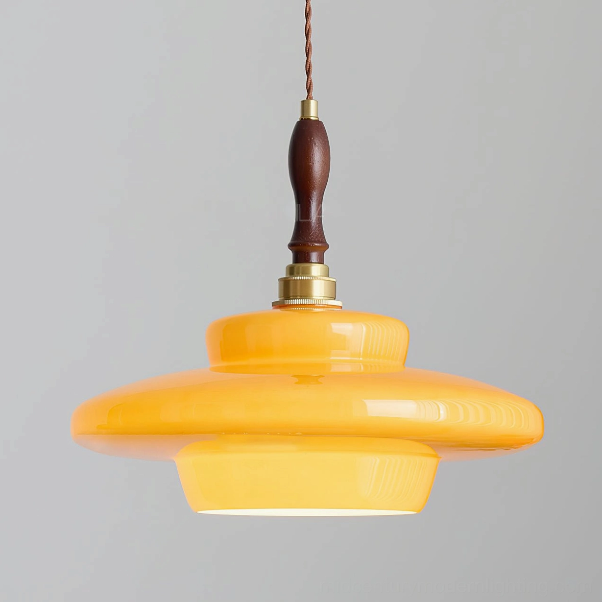 Aroma mid-century modern pendant light as statement piece in contemporary home with eclectic design