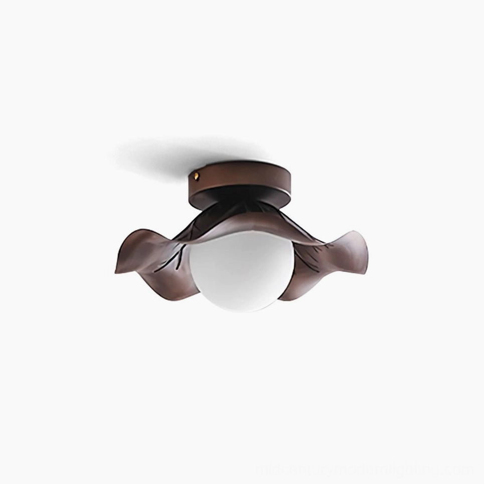 Arundel petal ceiling lamp front view studio overhead angle white background mid-century modern