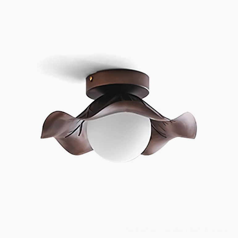 Arundel petal ceiling lamp white walnut finish color options mid-century modern