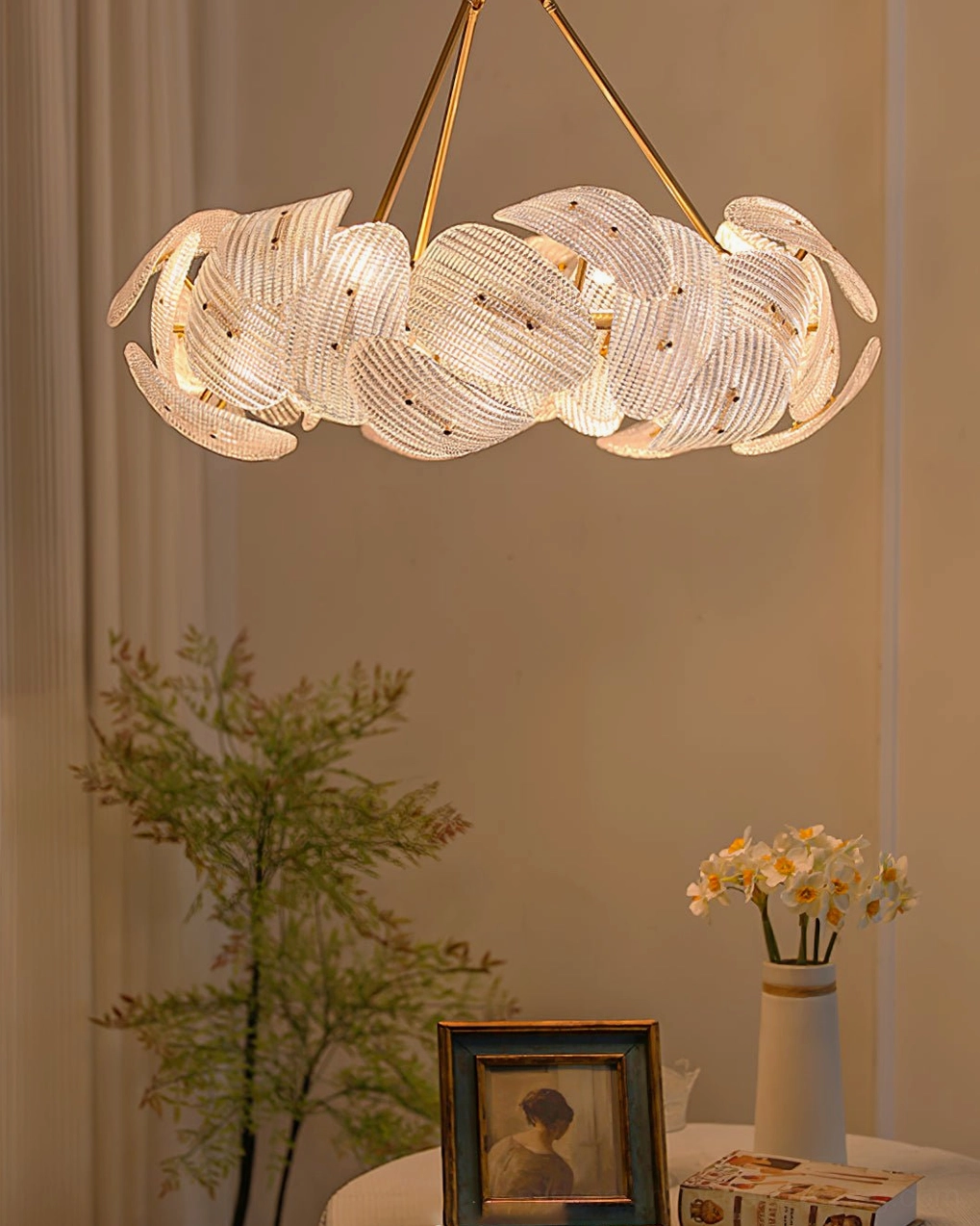 Aster chandelier architectural lighting design foyer entrance statement piece