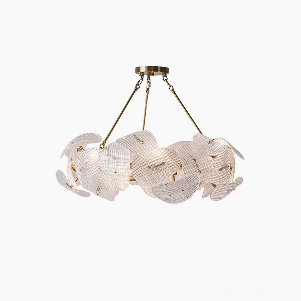 Aster gold chandelier full product view large scale 100cm diameter fixture