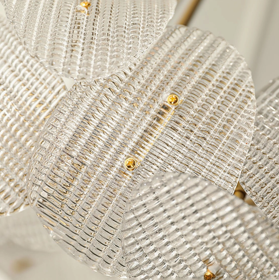 Aster gold chandelier professional product photography luxury fixture