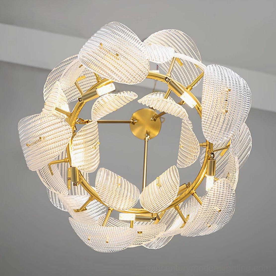 Aster chandelier elegant glass shades luxury ceiling fixture home decor