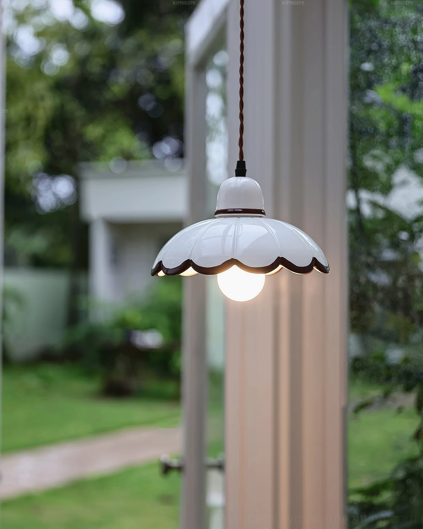 Avalon pendant light in outdoor patio residential garden setting
