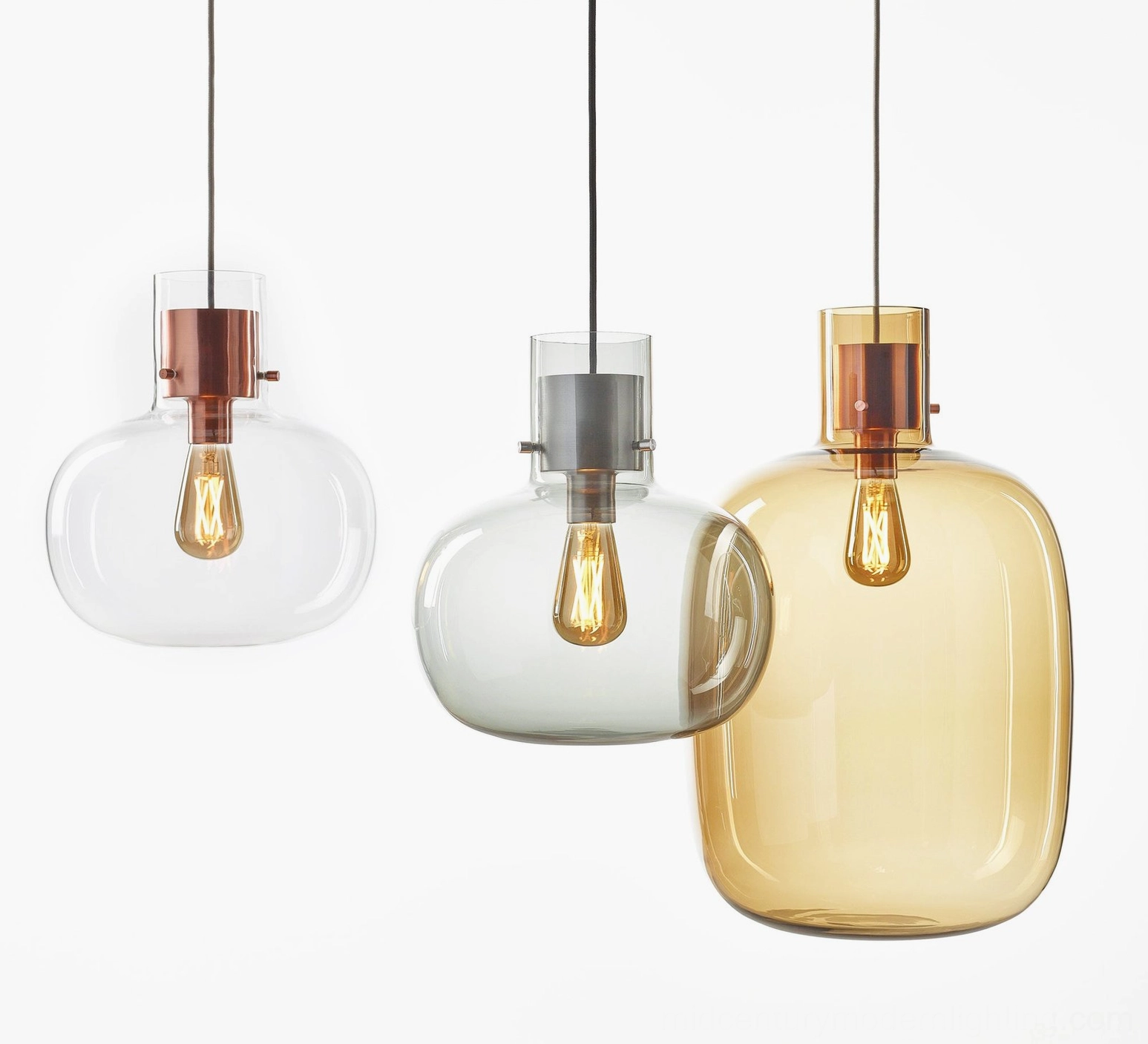 Awa pendant light Japanese bubble-inspired design, organic glass form, contemporary minimalist fixture